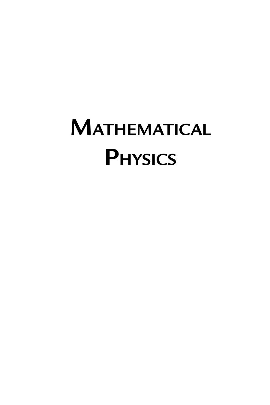 Mathematical Physics An Introduction