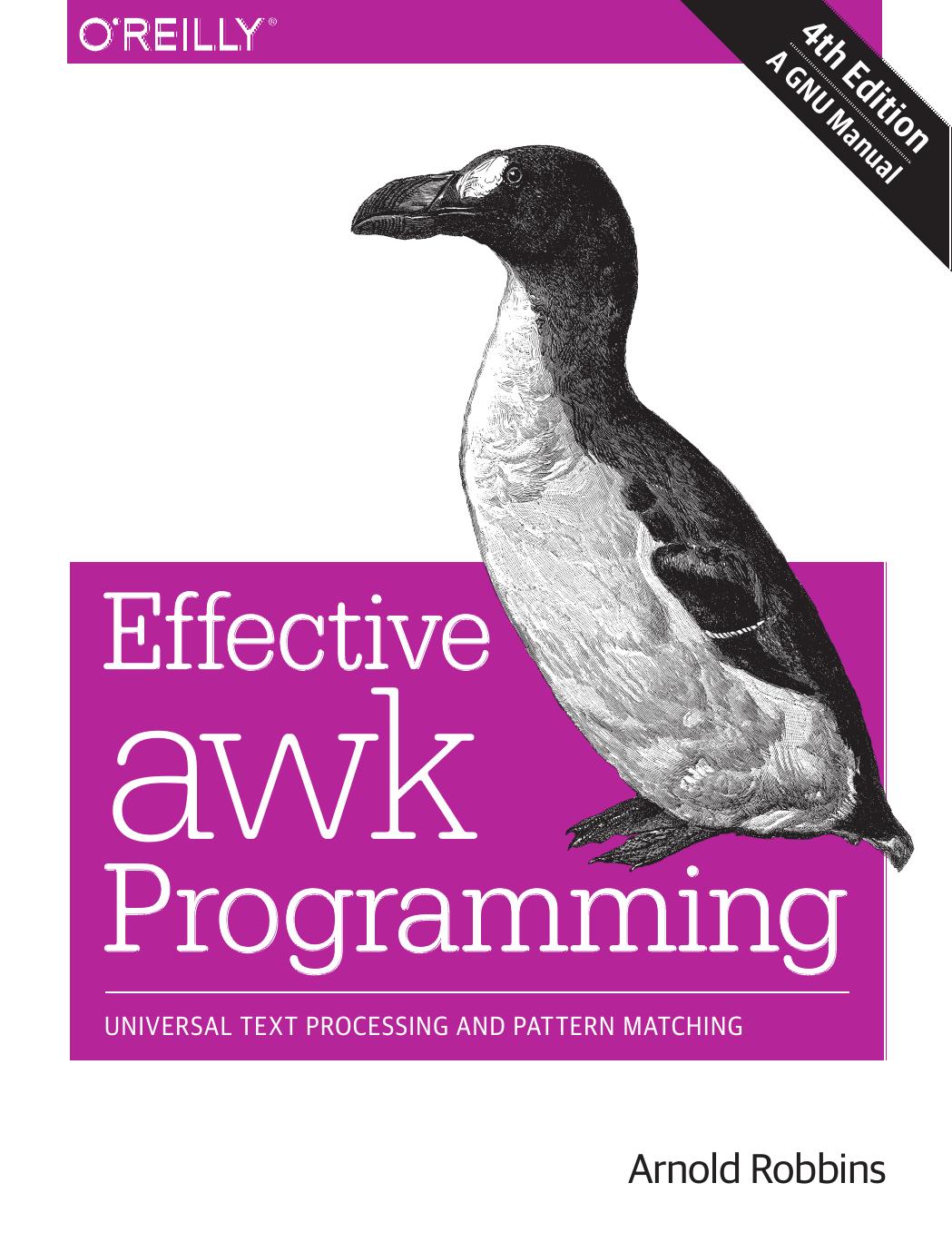Effective awk Programming