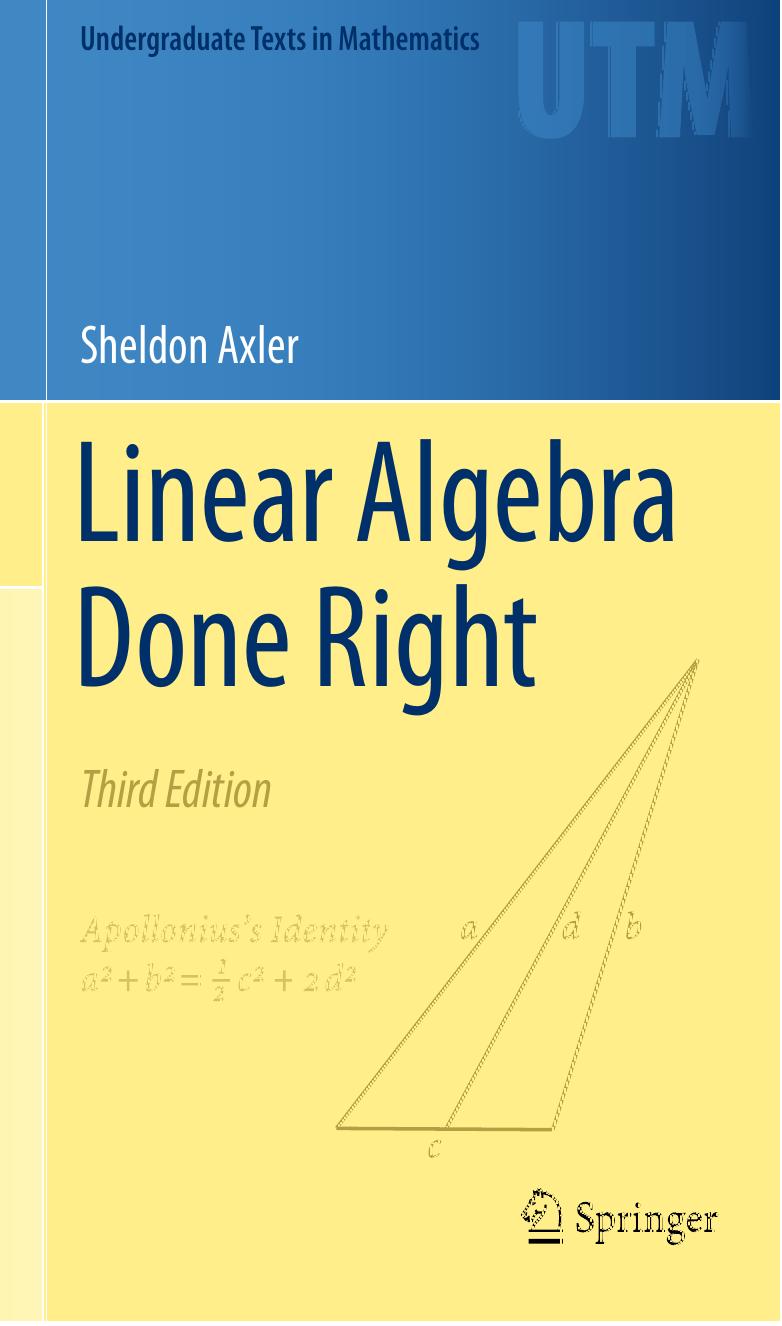 2015 Book LinearAlgebraDoneRight