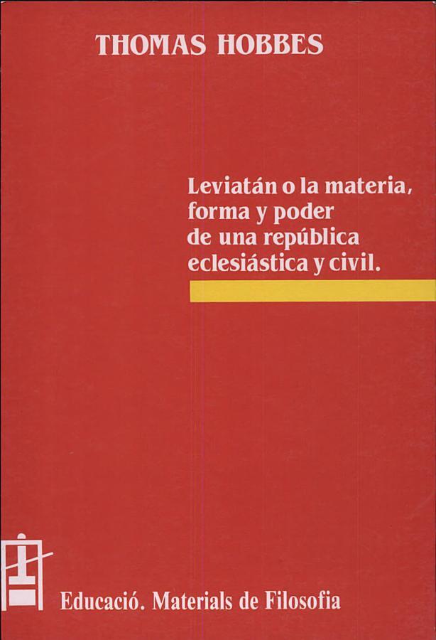 Leviatán o la materia, forma y poder de una república eclesiástica y civil