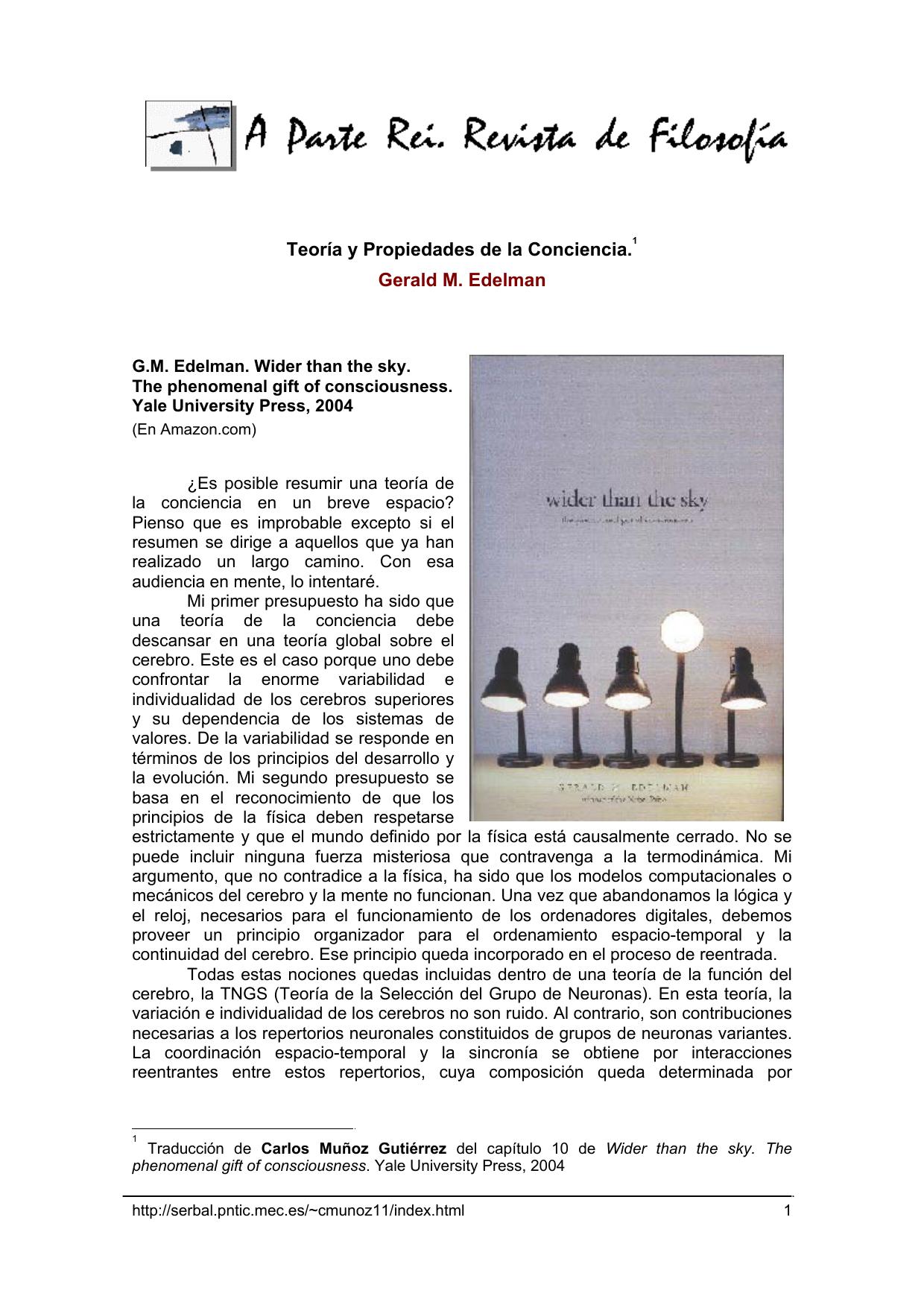 Teoría y Propiedades de la Conciencia