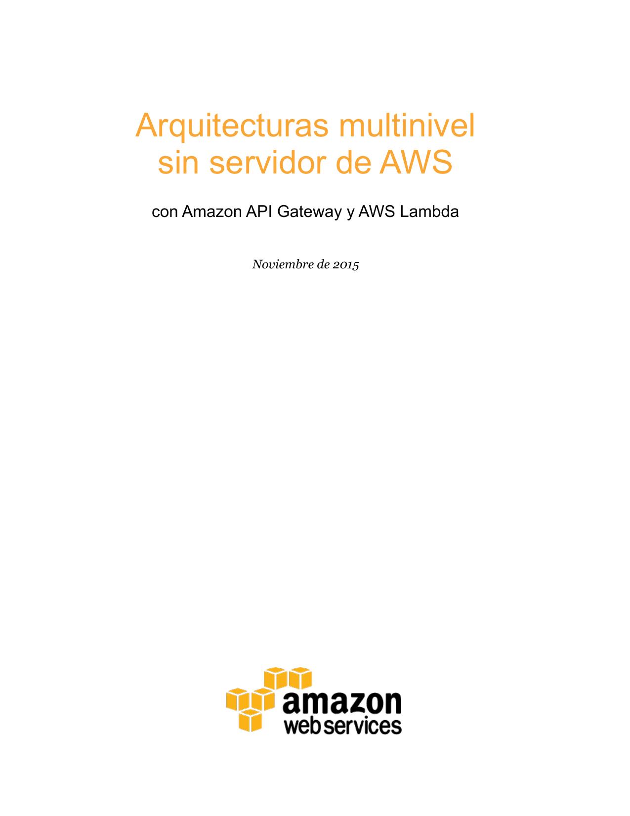 AWS Serverless Multi-Tier Architectures ES
